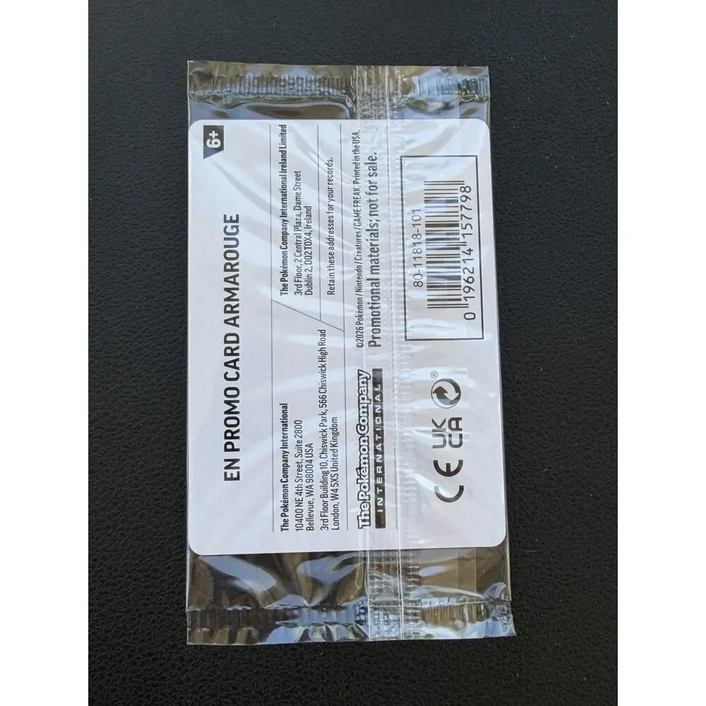 New Rare Armarouge Pokemon Best Buy Promo Card 2026 Pre-release Pitch Black